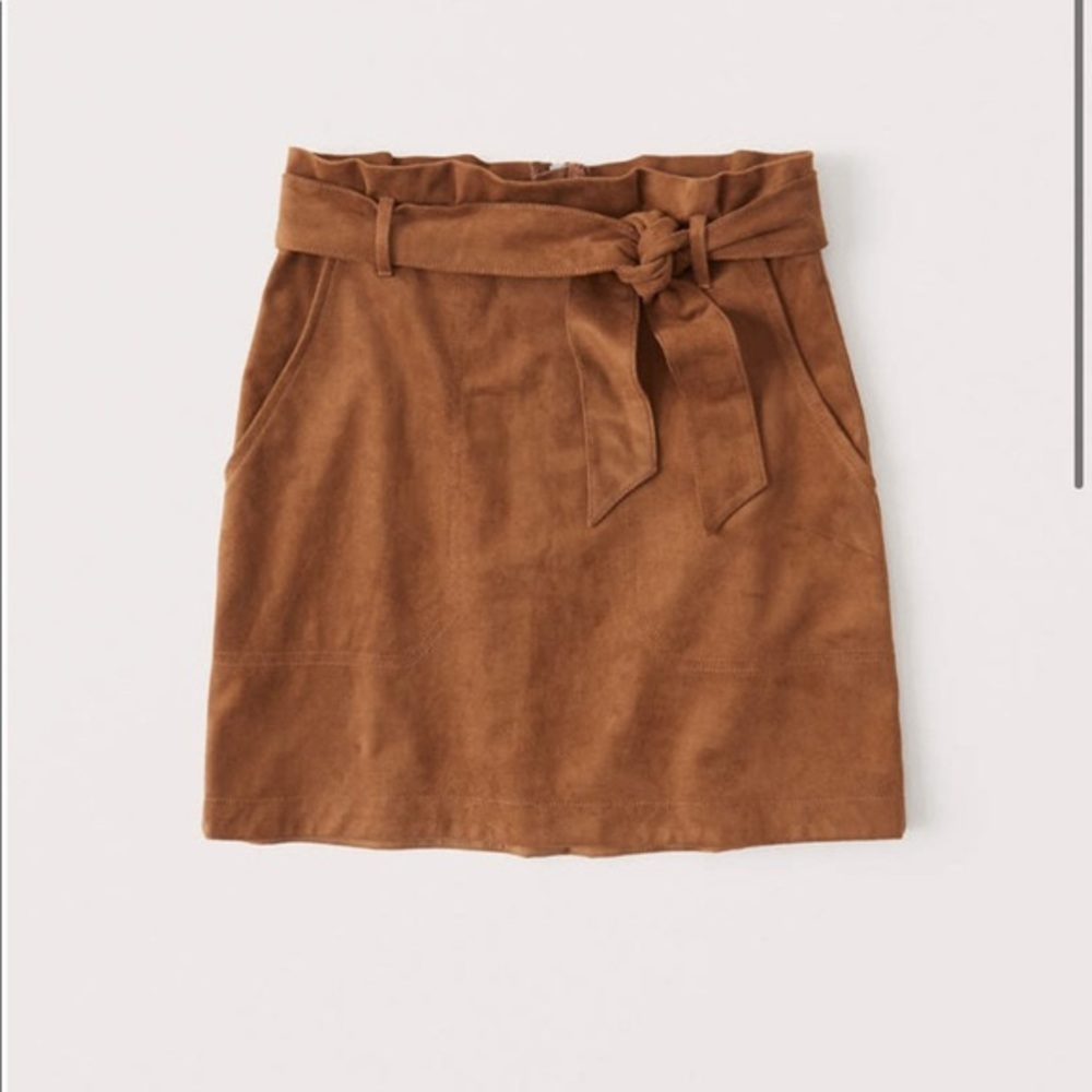 Abercrombie Faux Suede Tan mini skirt size S